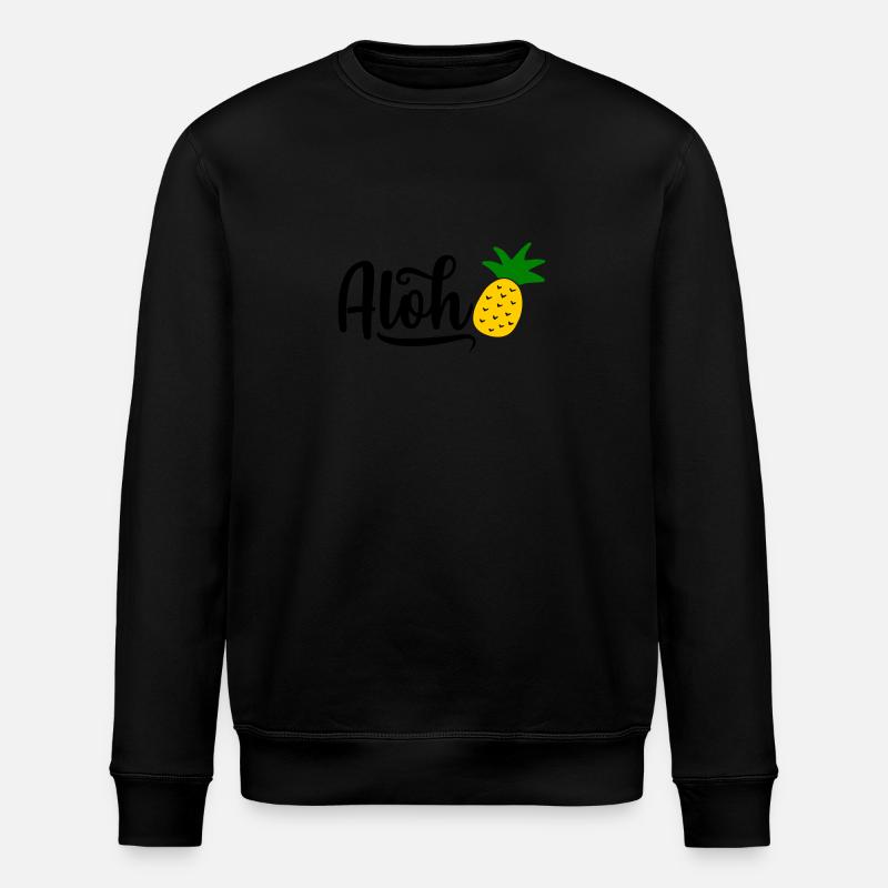 Aloha Pineapple - Stanley/Stella ROLLER Unisex Organic Sweatshirt - black