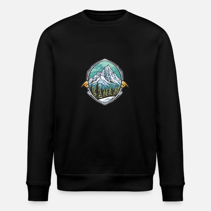 Alpen Ski Eisberge Berge - Stanley/Stella Unisex Bio-Sweatshirt ROLLER - Schwarz