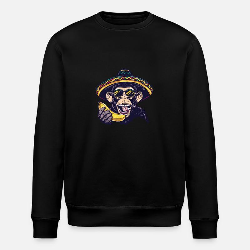 Fledermaus Lustig Sombrero - Stanley/Stella Unisex Bio-Sweatshirt ROLLER - Schwarz