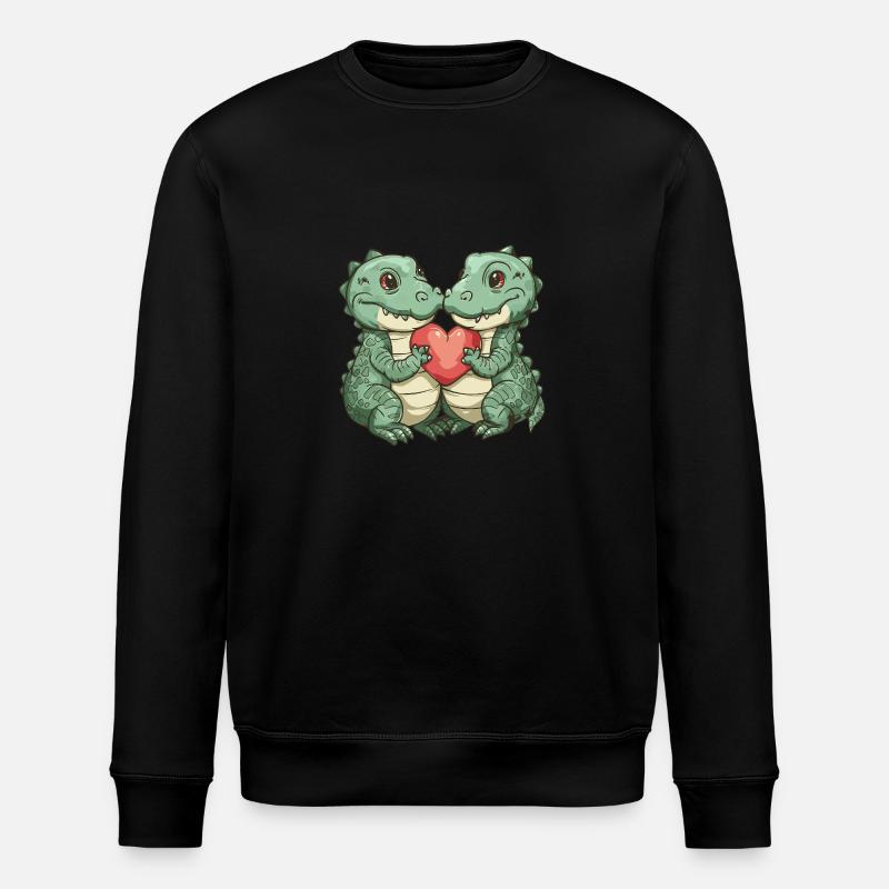 Couple d’alligator Amour - Sweat bio ROLLER Stanley/Stella Unisexe - noir