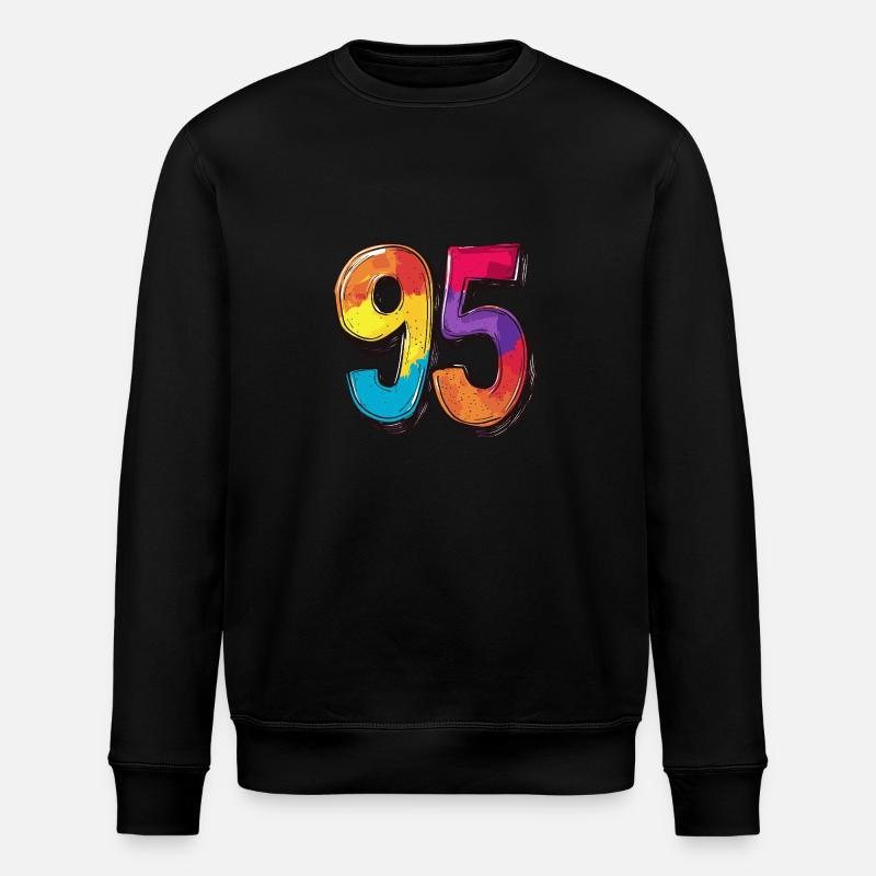 Symbole du chiffre 95 - Sweat bio ROLLER Stanley/Stella Unisexe - noir