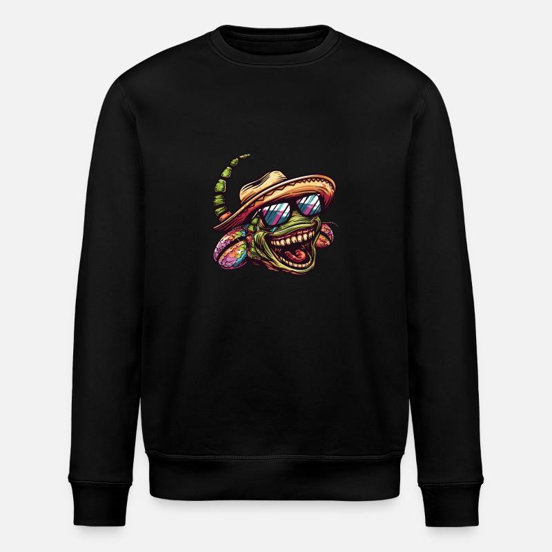 Wurm Lustig Sombrero - Stanley/Stella Unisex Bio-Sweatshirt ROLLER - Schwarz