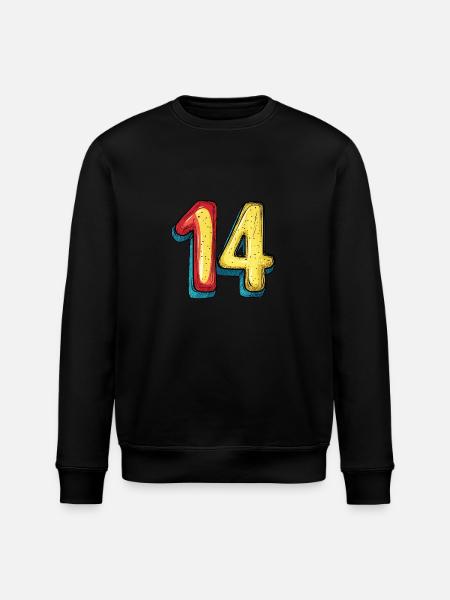 14 Number symbol - Stanley/Stella ROLLER Unisex Organic Sweatshirt - black