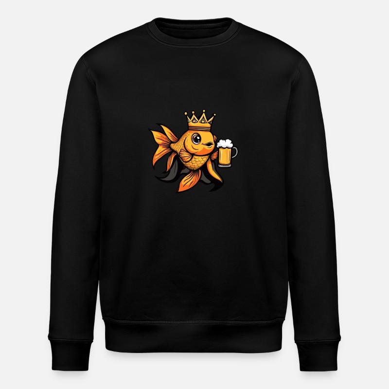 Goldfish Beer Funny Fish - Stanley/Stella ROLLER Unisex Organic Sweatshirt - black