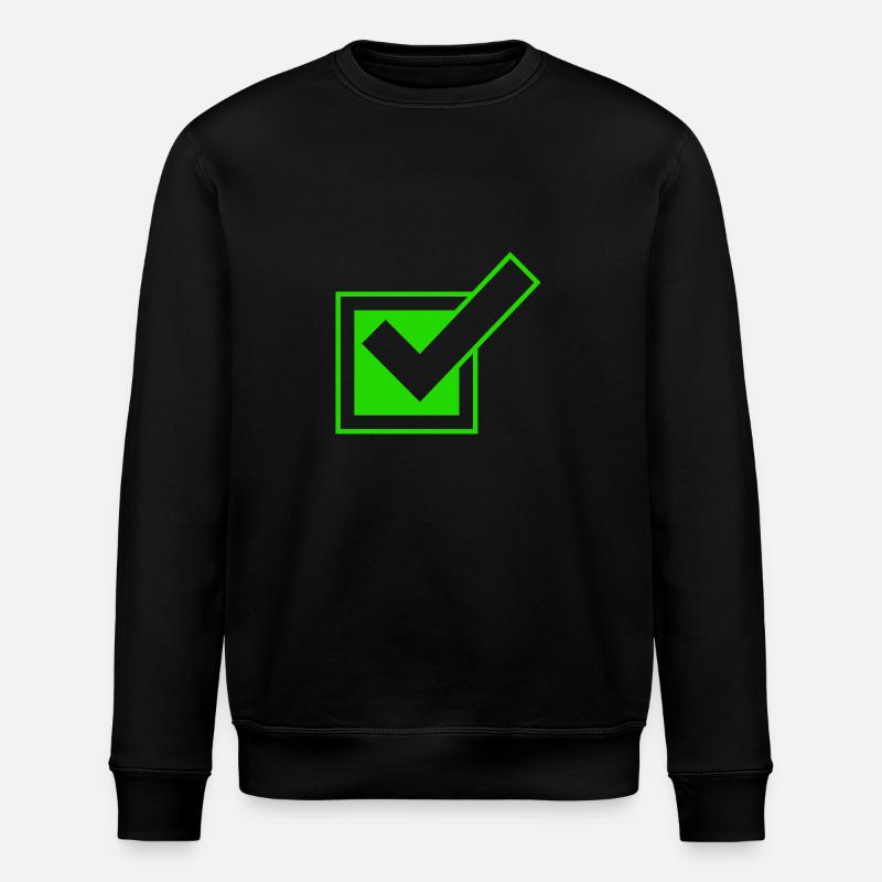Häkchen Ankreuzen Symbol - Stanley/Stella Unisex Bio-Sweatshirt ROLLER - Schwarz