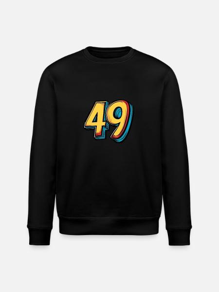 49 Zahl symbol - Stanley/Stella Unisex Bio-Sweatshirt ROLLER - Schwarz