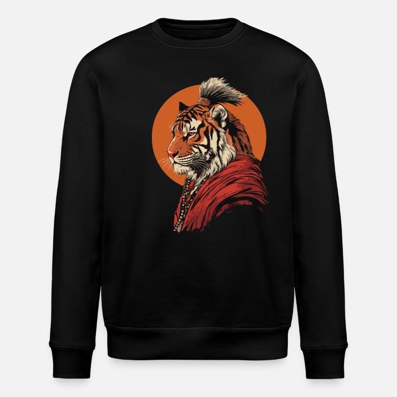 Tiger Mönch - Stanley/Stella Unisex Bio-Sweatshirt ROLLER - Schwarz
