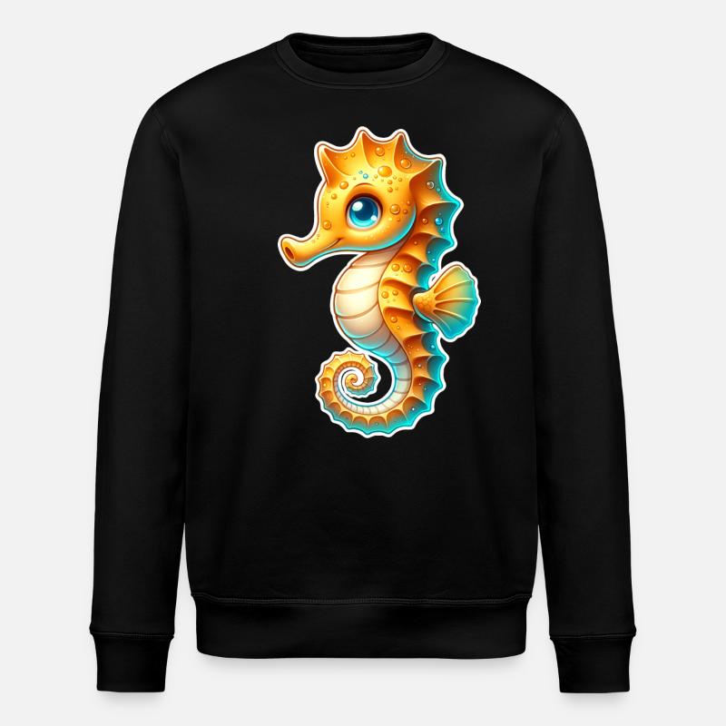 Seepferd Seepferdchen - Stanley/Stella Unisex Bio-Sweatshirt ROLLER - Schwarz
