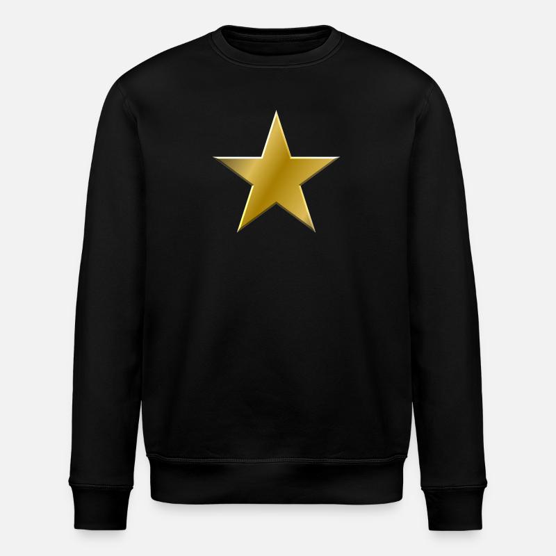 Goldener Stern Glanz - Stanley/Stella Unisex Bio-Sweatshirt ROLLER - Schwarz