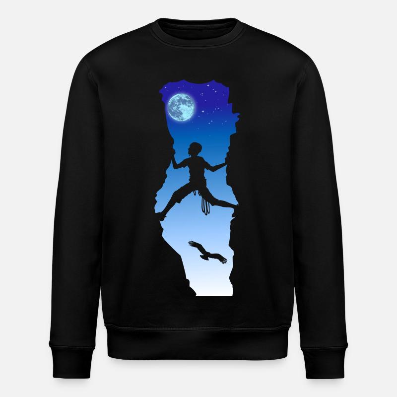 Climbing Night - Stanley/Stella ROLLER Unisex Organic Sweatshirt - black