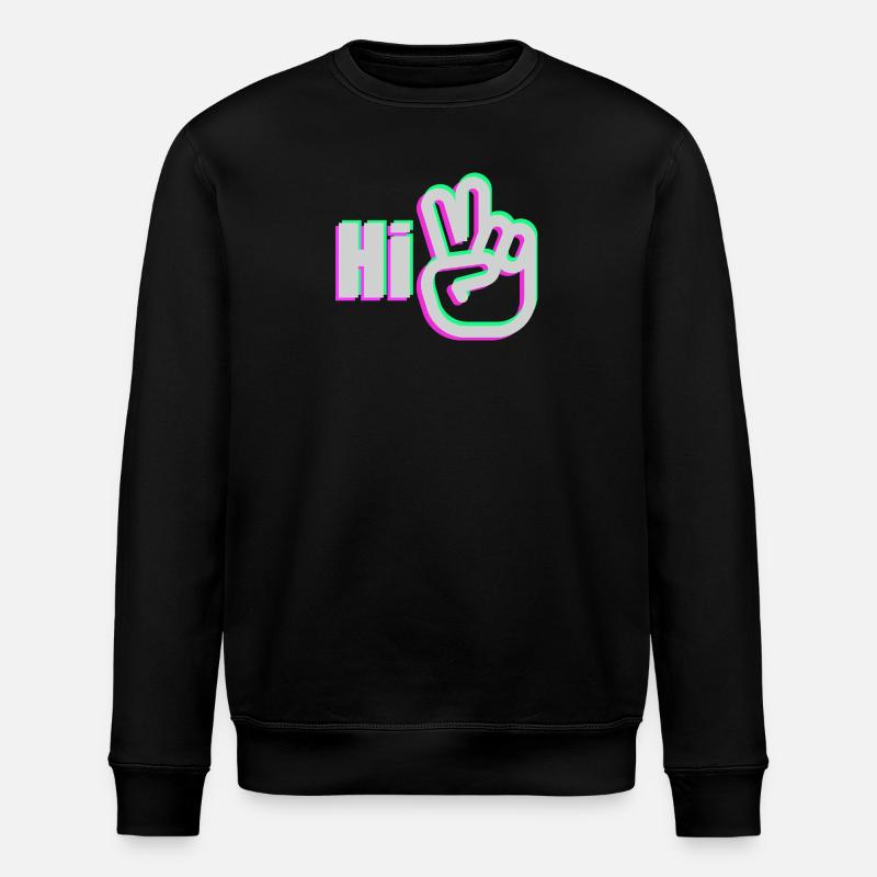 Say Hi - Stanley/Stella Unisex Bio-Sweatshirt ROLLER - Schwarz