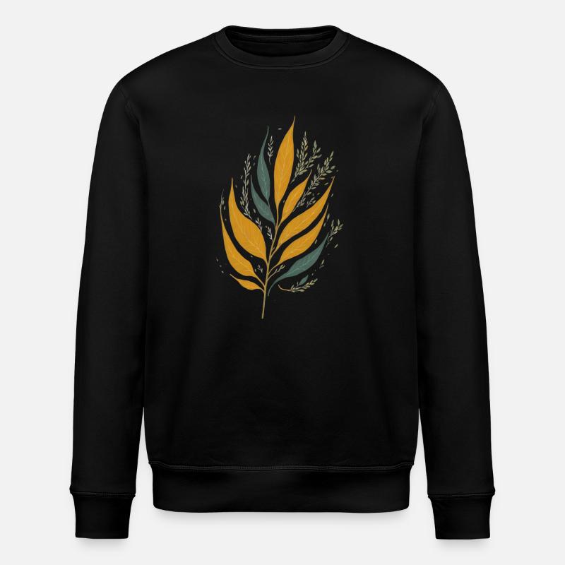 Blätter - Stanley/Stella Unisex Bio-Sweatshirt ROLLER - Schwarz