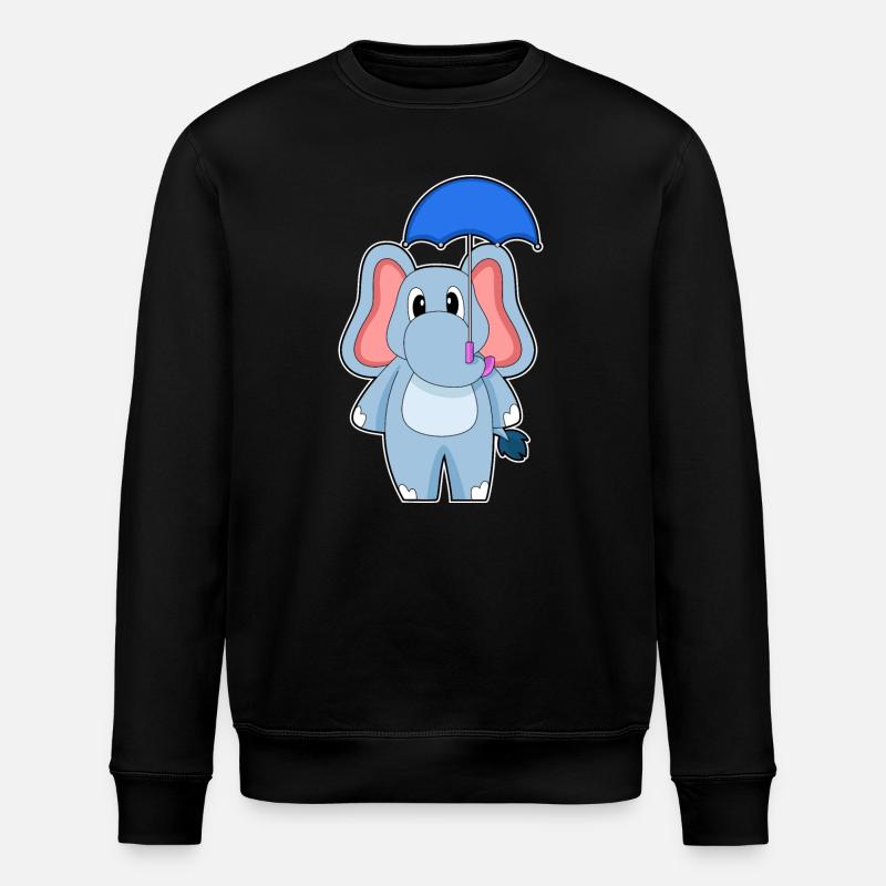 Parapluie d’éléphant - Sweat bio ROLLER Stanley/Stella Unisexe - noir