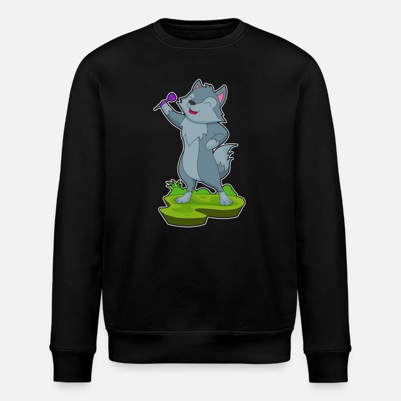 Dart de loup Dartpfeil - Sweat bio ROLLER Stanley/Stella Unisexe - noir