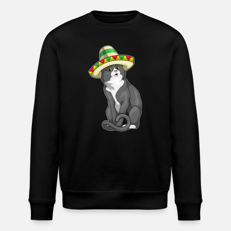 Chapeau mexicain chat - Sweat bio ROLLER Stanley/Stella Unisexe - noir