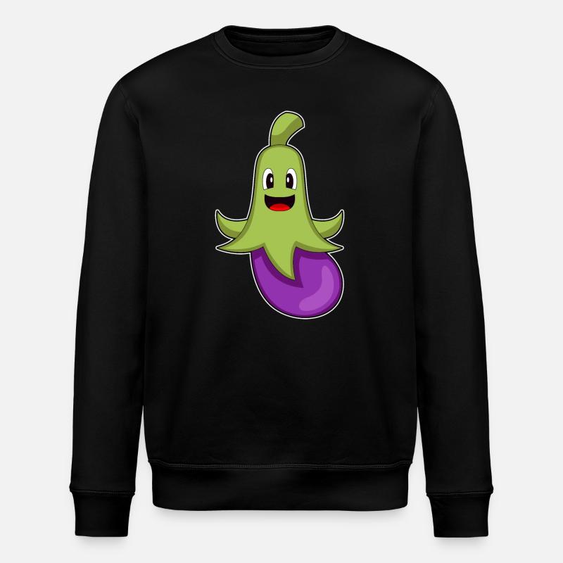 Poulpe Aubergine - Sweat bio ROLLER Stanley/Stella Unisexe - noir