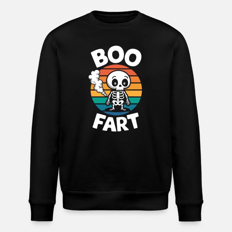Squelette qui pète – Halloween drôle - Sweat bio ROLLER Stanley/Stella Unisexe - noir