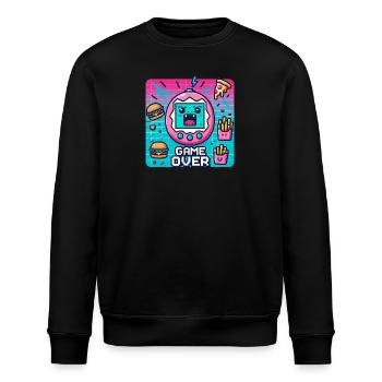 Pixel-Konsole, Retro und Snacks - Stanley/Stella Unisex Bio-Sweatshirt ROLLER - Schwarz - Vorne - Nik (191cm)