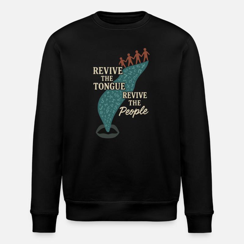 Indigene Sprache Revitalisierung Muttersprachler - Stanley/Stella Unisex Bio-Sweatshirt ROLLER - Schwarz