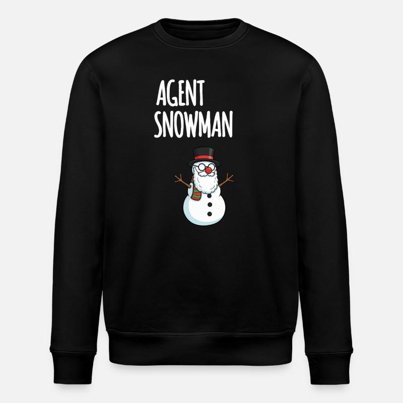 Agent Snowman - Stanley/Stella ROLLER Unisex Organic Sweatshirt - black