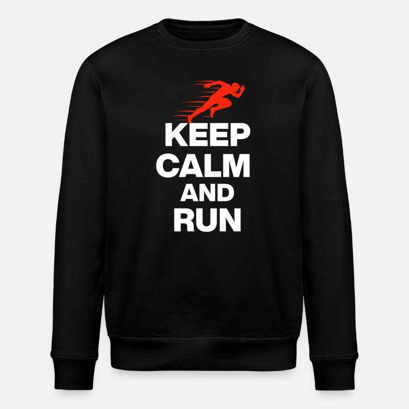 RESTE CALME ET COURS ! - Sweat bio ROLLER Stanley/Stella Unisexe - noir