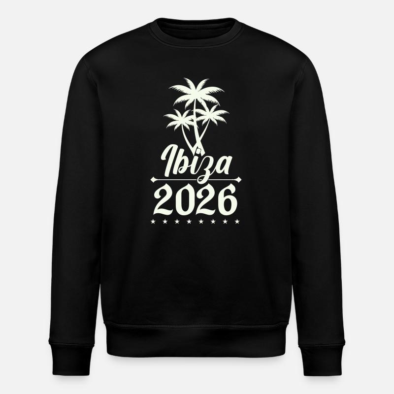 Silhouette des palmiers d’Ibiza 2026 - Sweat bio ROLLER Stanley/Stella Unisexe - noir