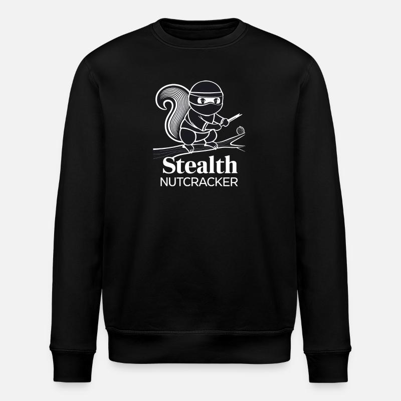 Ninja Squirrel - Stanley/Stella ROLLER Unisex Organic Sweatshirt - black