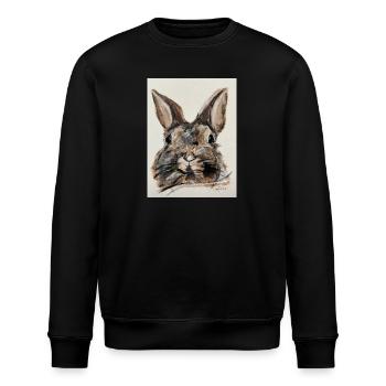 Cute Lucky Bunny Cute - Cute Bunny Magic - Stanley/Stella ROLLER Unisex Organic Sweatshirt - black - Front - Nik (191cm)