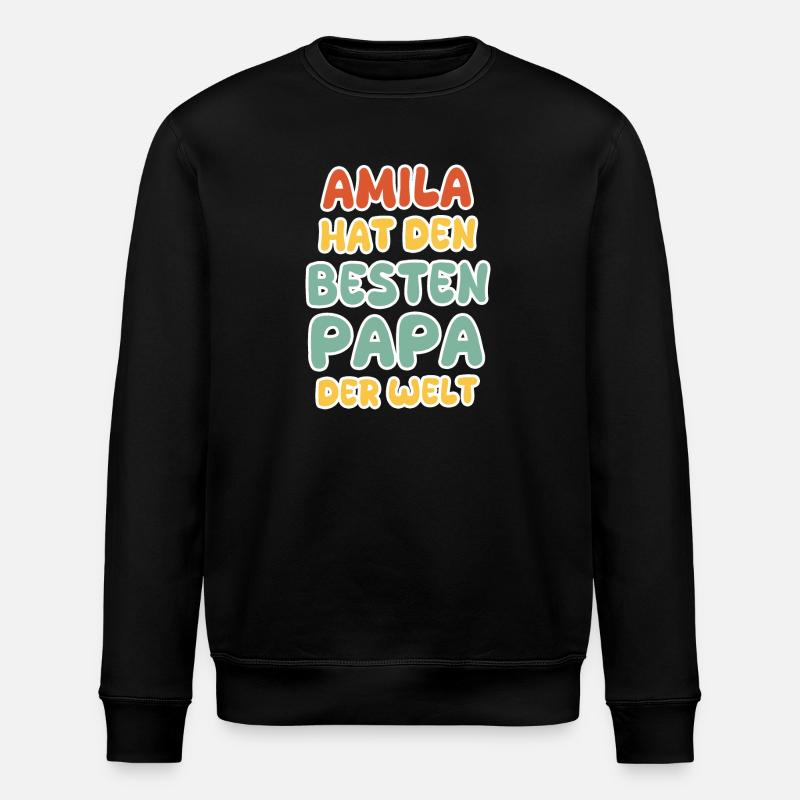 Amila als Baby - Stanley/Stella Unisex Bio-Sweatshirt ROLLER - Schwarz
