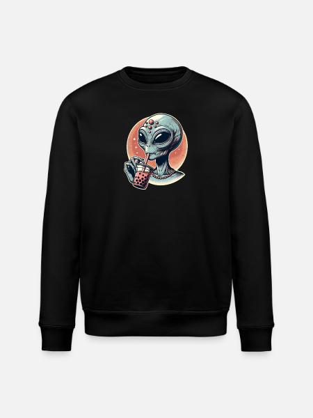 Alien Bubble Tea - Stanley/Stella ROLLER Unisex Organic Sweatshirt - black