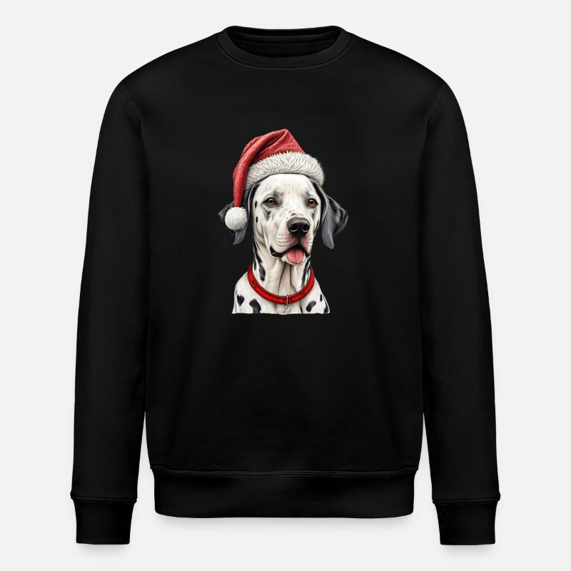 Chien dalmatien de Noël - Sweat bio ROLLER Stanley/Stella Unisexe - noir