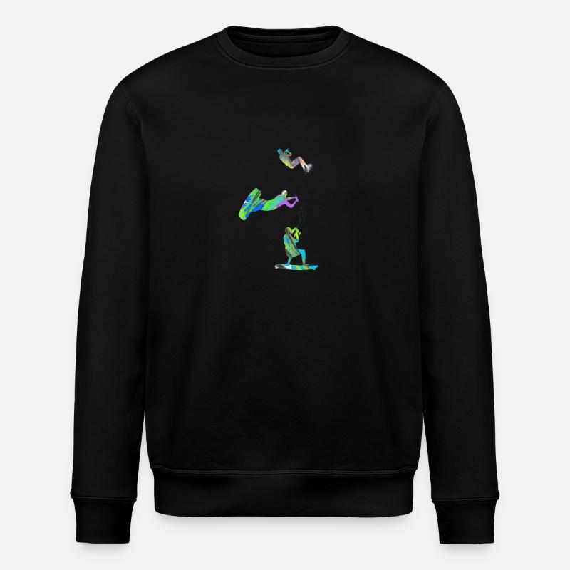 Kiten, surfen,kitesurfing, Graffiti - Stanley/Stella Unisex Bio-Sweatshirt ROLLER - Schwarz