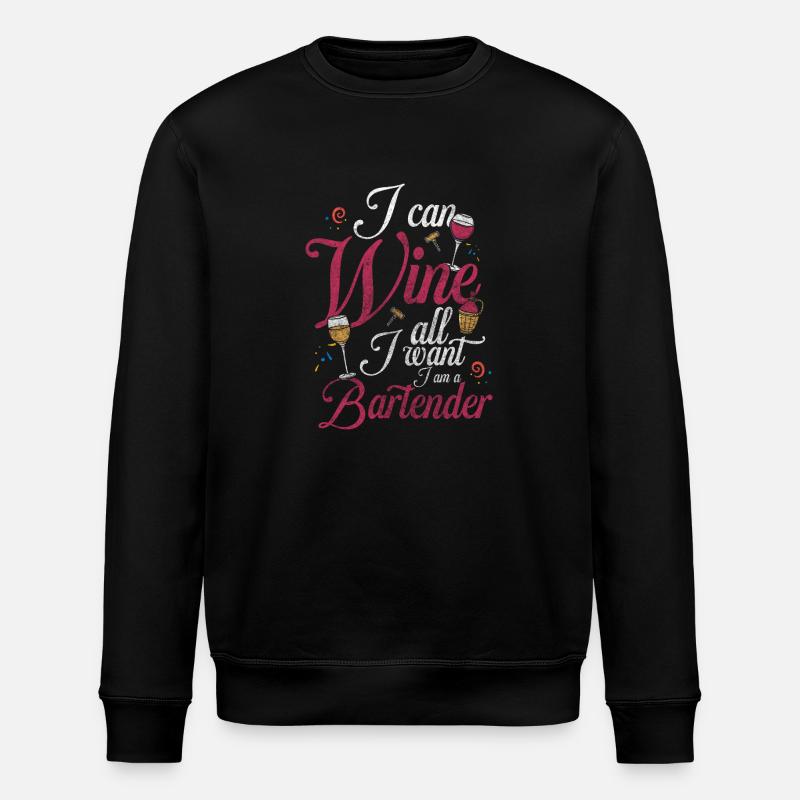 Bar Disco Whiskey Barmaid - Stanley/Stella ROLLER Unisex Organic Sweatshirt - black