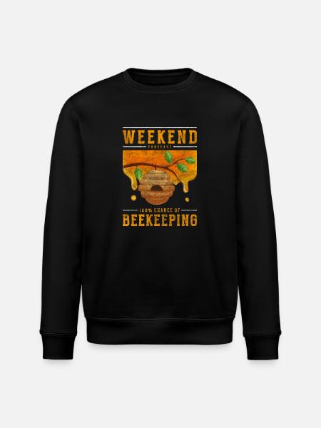 Beekeeper honeycomb insect beekeeping - Stanley/Stella ROLLER Unisex Organic Sweatshirt - black