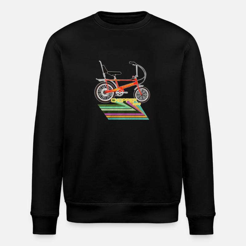 Chopper-Fahrrad - Stanley/Stella Unisex Bio-Sweatshirt ROLLER - Schwarz