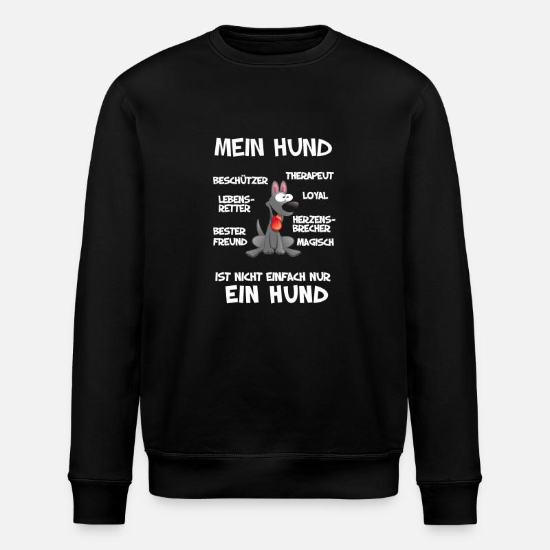 Mein Hund - Stanley/Stella Unisex Bio-Sweatshirt ROLLER - Schwarz