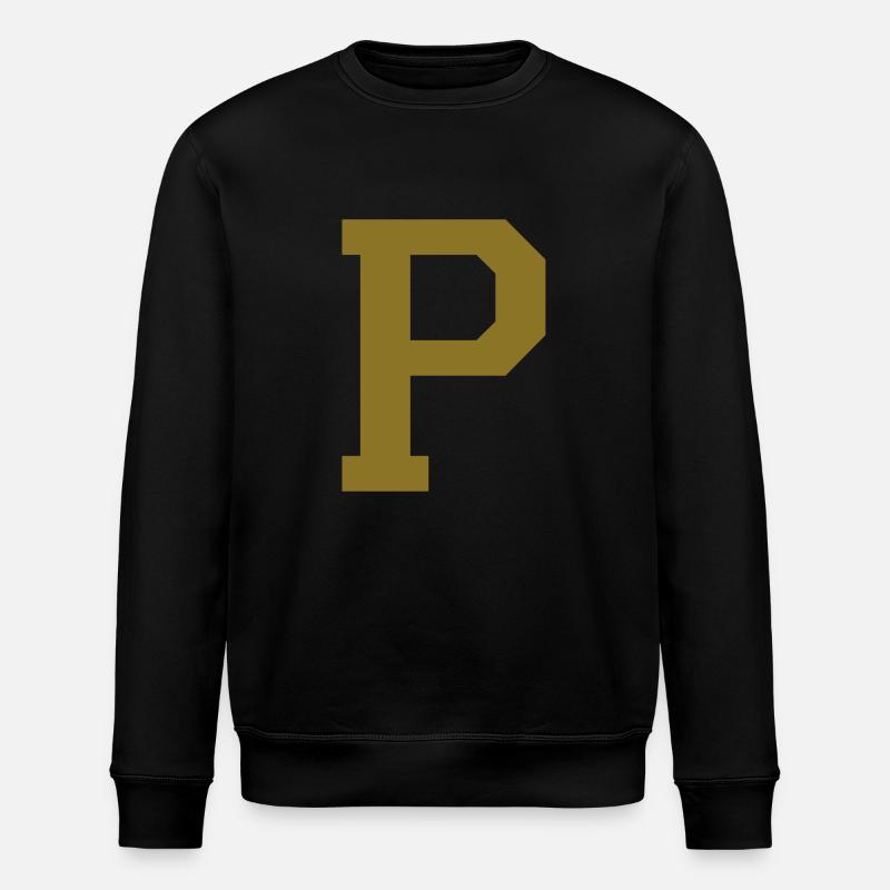 p - Buchstabe - Stanley/Stella Unisex Bio-Sweatshirt ROLLER - Schwarz