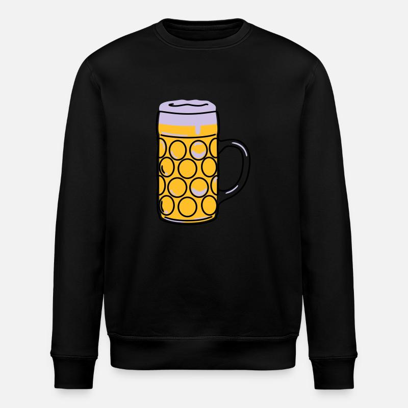 Beer mug, pint, measure - Stanley/Stella ROLLER Unisex Organic Sweatshirt - black