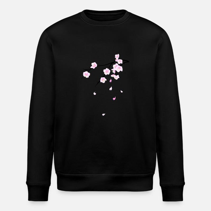 Cherry Blossoms - Stanley/Stella ROLLER Unisex Organic Sweatshirt - black