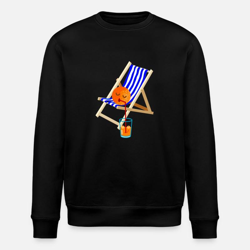 Orange im Liegestuhl - Stanley/Stella Unisex Bio-Sweatshirt ROLLER - Schwarz