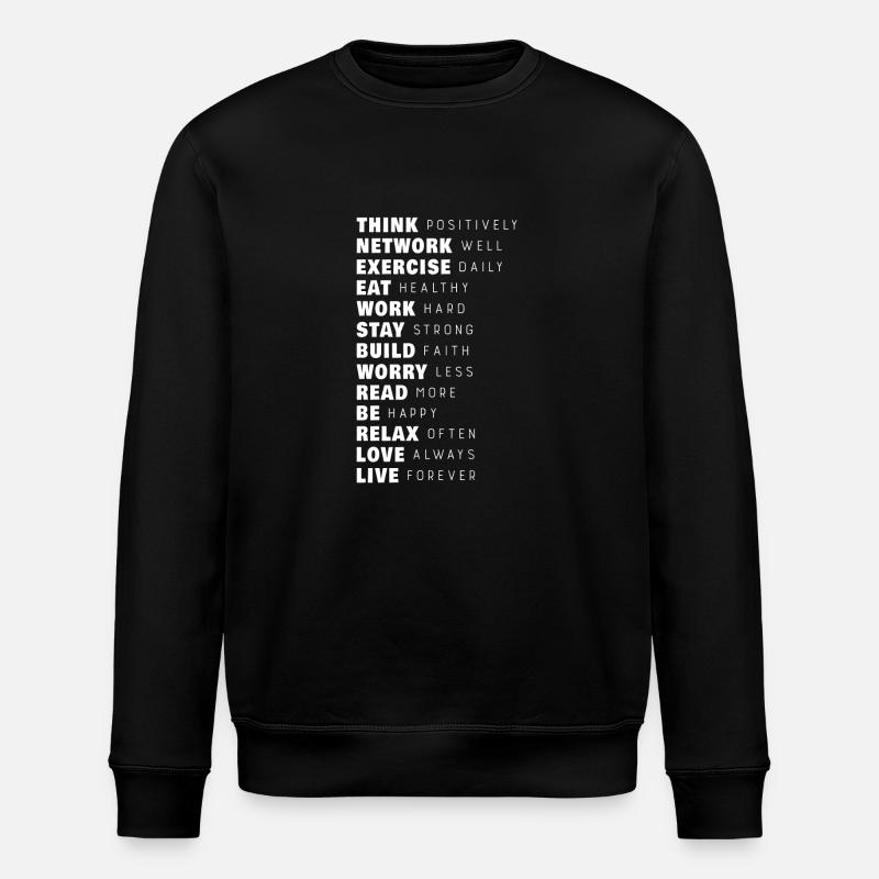 Think Positively - Stanley/Stella ROLLER Unisex Organic Sweatshirt - black