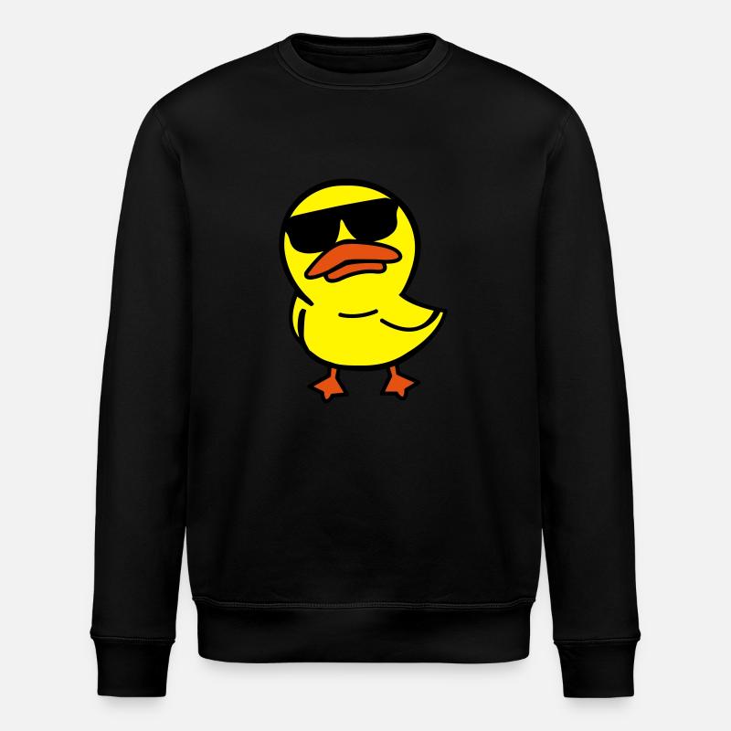 cool_duck_02 - Stanley/Stella ROLLER Unisex Organic Sweatshirt - black