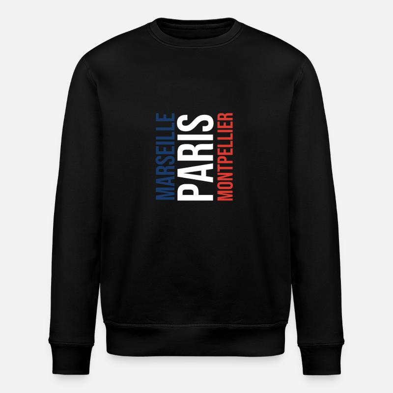 Montpellier - Marseille - Paris - Sweat bio ROLLER Stanley/Stella Unisexe - noir