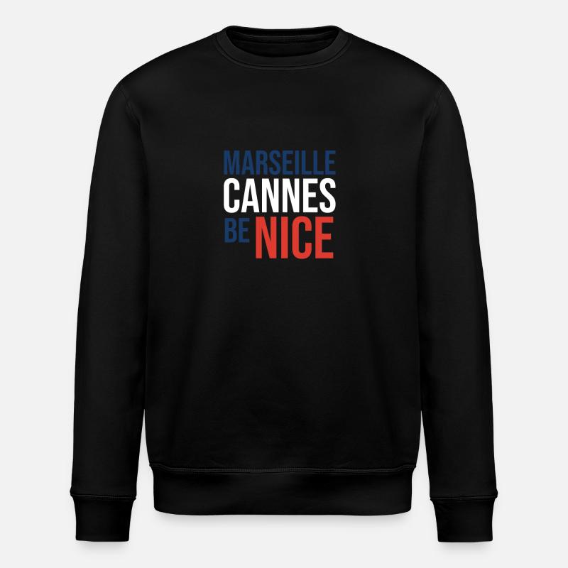 Marseille Cannes be Nice - Stanley/Stella Unisex Bio-Sweatshirt ROLLER - Schwarz