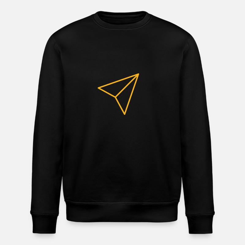 L’avion en papier jaune - Sweat bio ROLLER Stanley/Stella Unisexe - noir