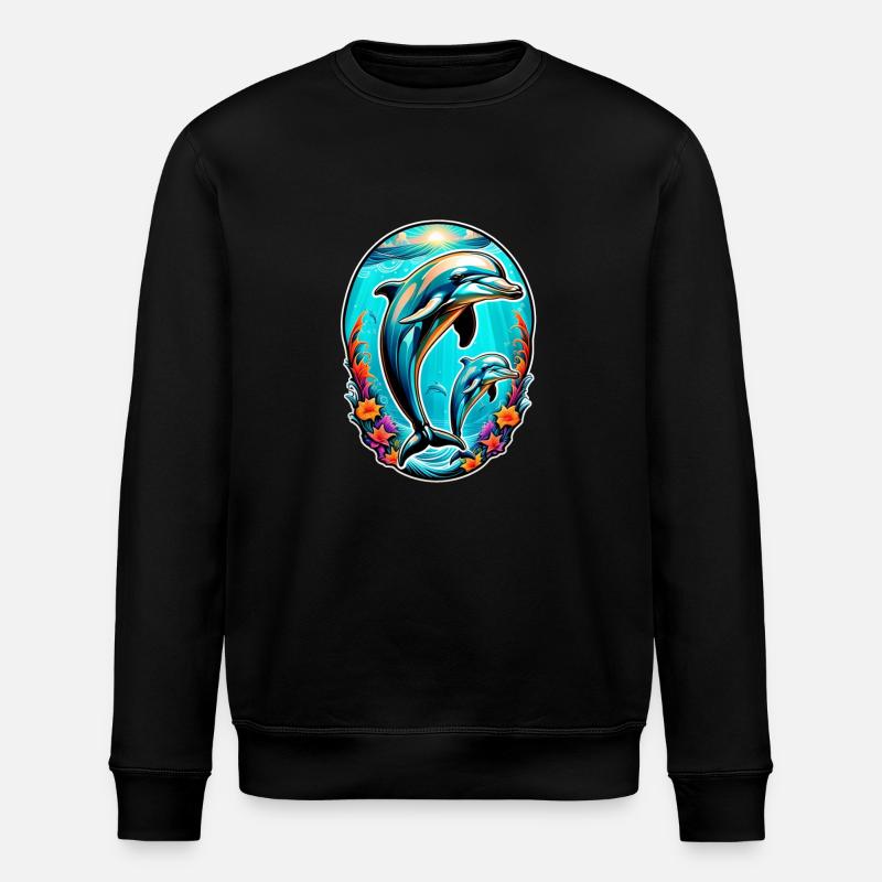 Delfin & Ozean - Stanley/Stella Unisex Bio-Sweatshirt ROLLER - Schwarz