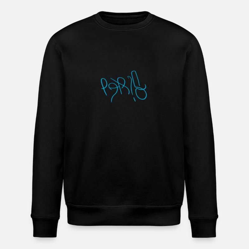 Light Blue Paris Sticker - Stanley/Stella ROLLER Unisex Organic Sweatshirt - black