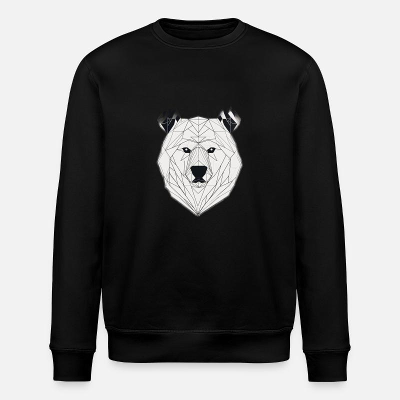 Bär Skizze - Stanley/Stella Unisex Bio-Sweatshirt ROLLER - Schwarz