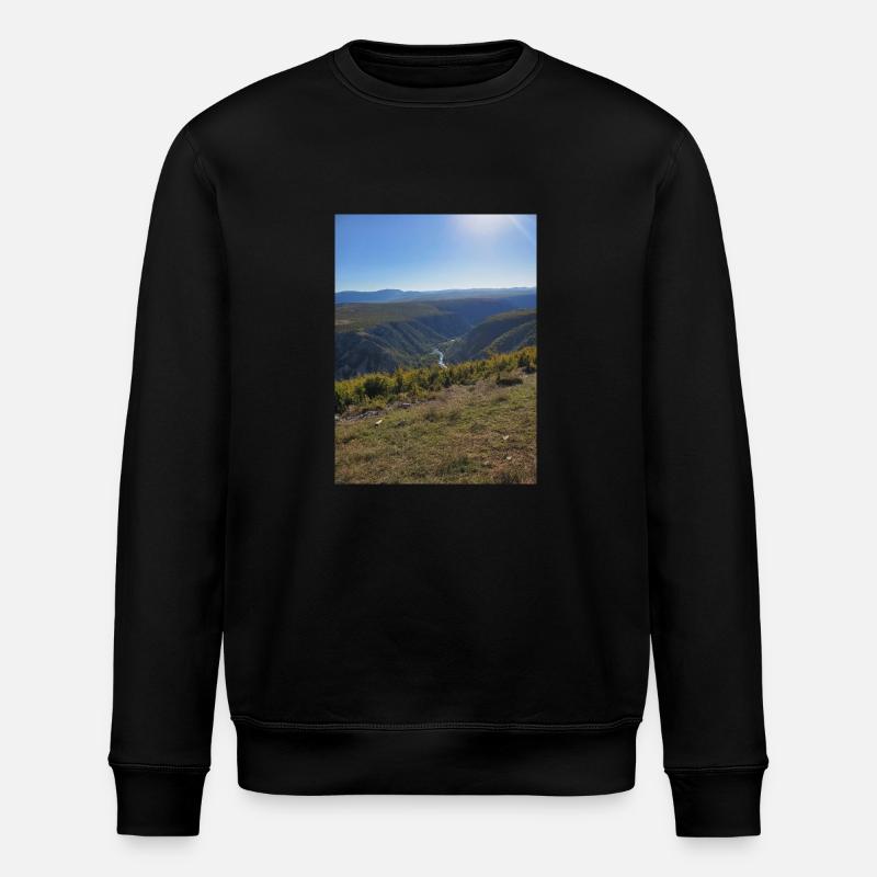 Mountains - Stanley/Stella ROLLER Unisex Organic Sweatshirt - black