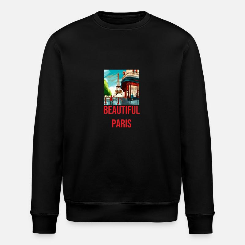 Geschenkidee für Pariser Hobbyköche - Stanley/Stella Unisex Bio-Sweatshirt ROLLER - Schwarz